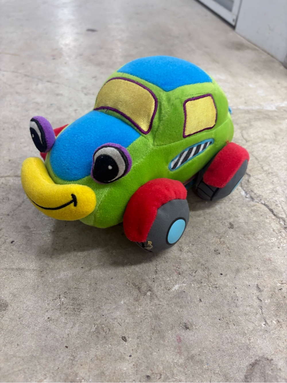 Vintage Plush Car Interactive Sound Soft Book Activity Pages Small